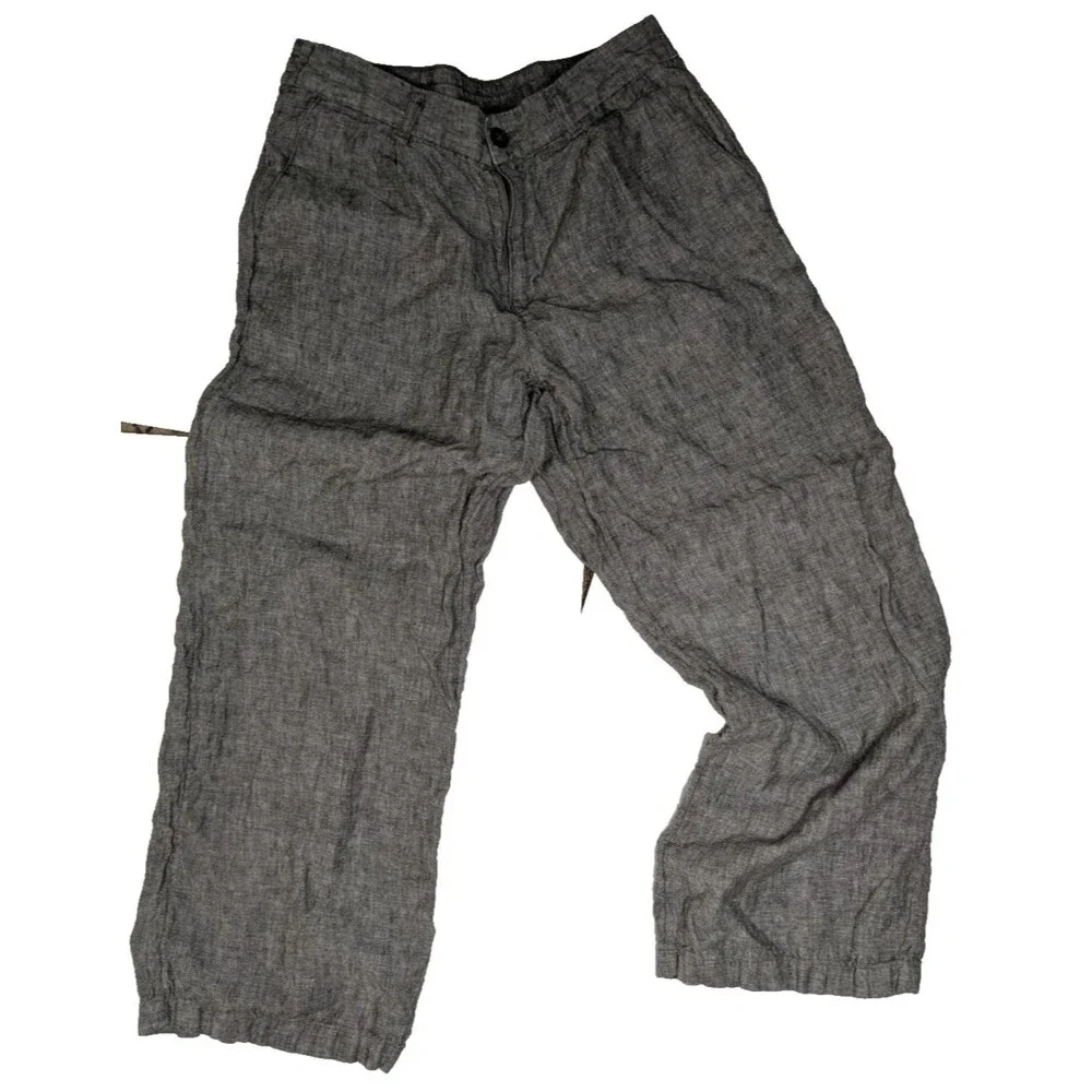 Lands End Lightweight Linen Chinos High-Rise Size 12p